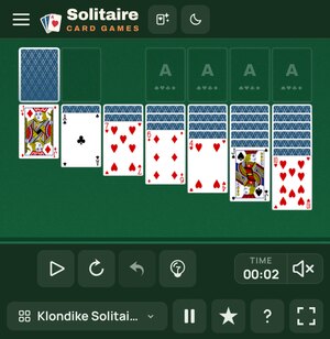 Klondike on a phone